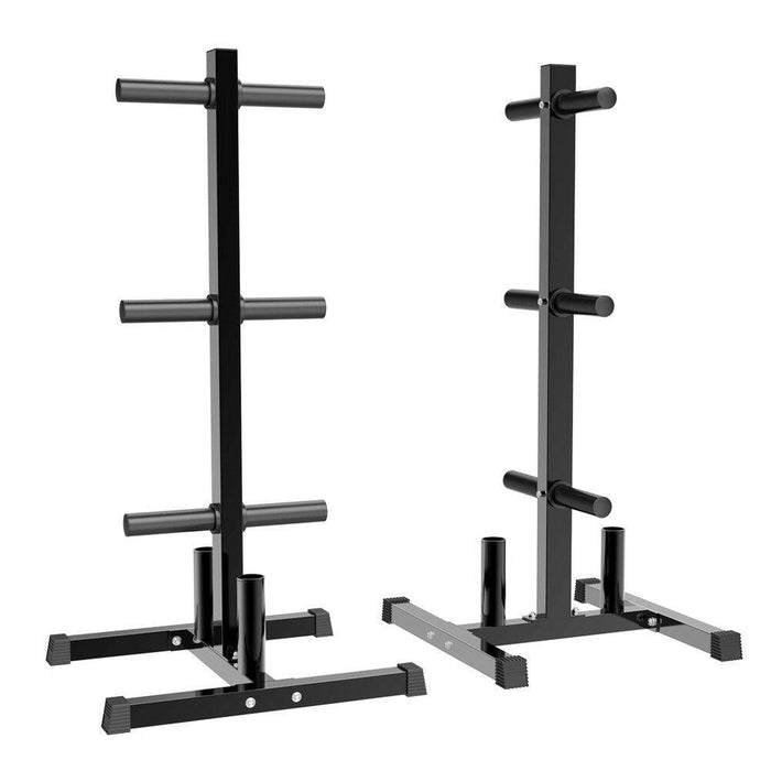 Premium Bumper Plates Tree Stand Rack 2'' Olympic Plate & Bar Holder Weight