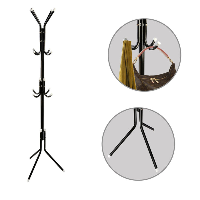 Premium Clothes Hanger Coat Rack Hat Stand Tree 12 Hook