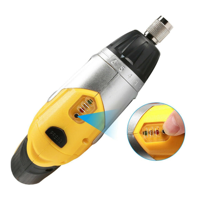 Premium Cordless Electric Screwdriver Household Battery Rechargeable Drill Driver LED