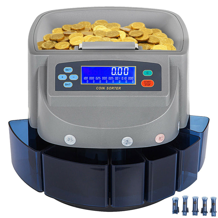 Premium Digital Coin Counter Sorter Automatic Money Counting Machine