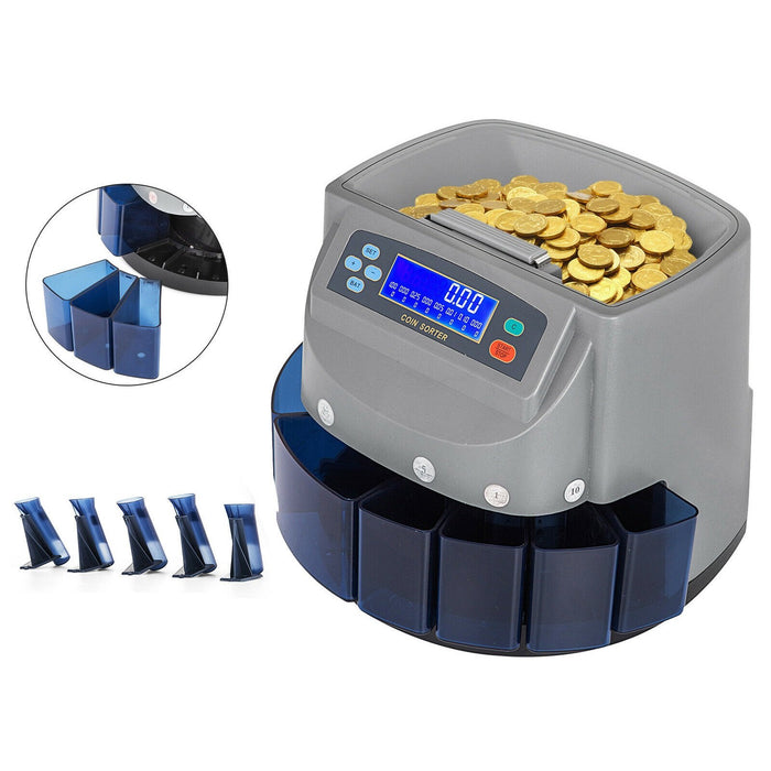 Premium Digital Coin Counter Sorter Automatic Money Counting Machine
