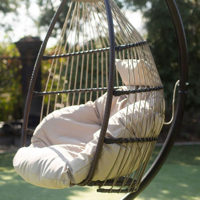 Premium Egg Chair Hanging Large Lounge Chair Patio Seat Swing