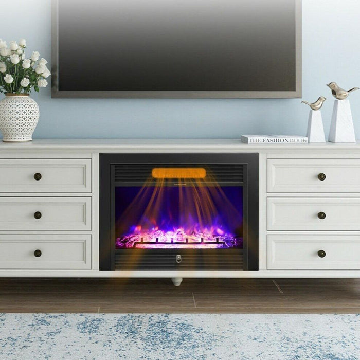 Premium Electric Fireplace Insert Embedded Wall Space Heater 28.5in