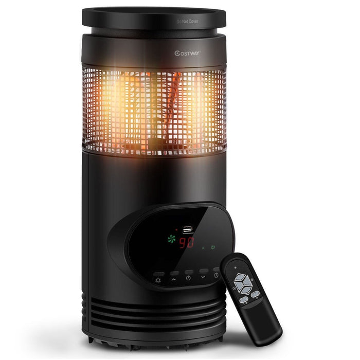 Premium Electric Space Heater Portable Outdoor Garage Heater for Bedroom Adjustable Thermostat