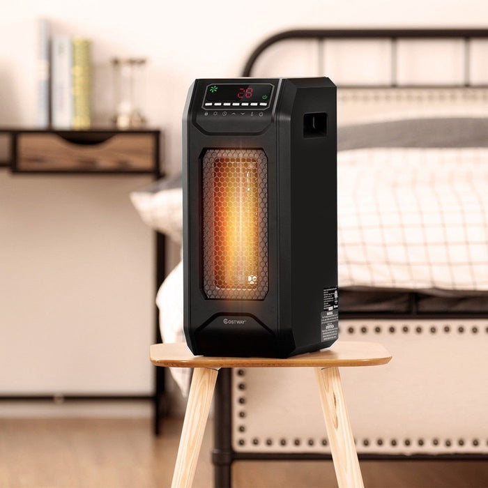 Premium Electric Space Heater Portable Outdoor Garage Heater for Bedroom with Timer