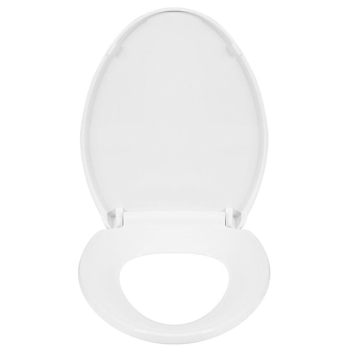 Premium Elongated Slow Close Toilet Seat with NonSlip Seat