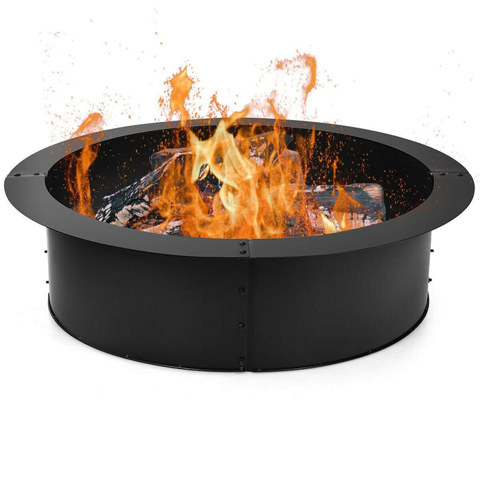 Premium Fire Pit Ring Liner for Ground Outdoor Backyard Wood 36"