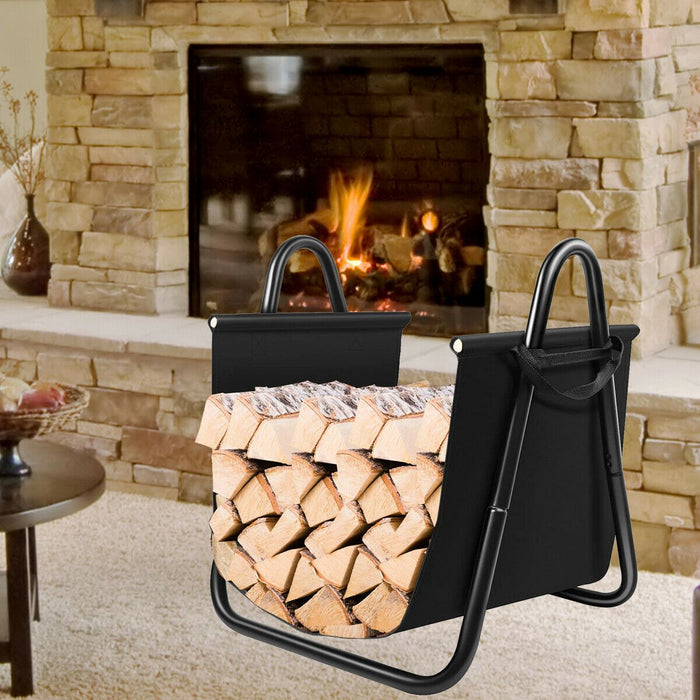Premium Firewood Rack Log Holder Carrier for Fireplace Outdoor Backyard