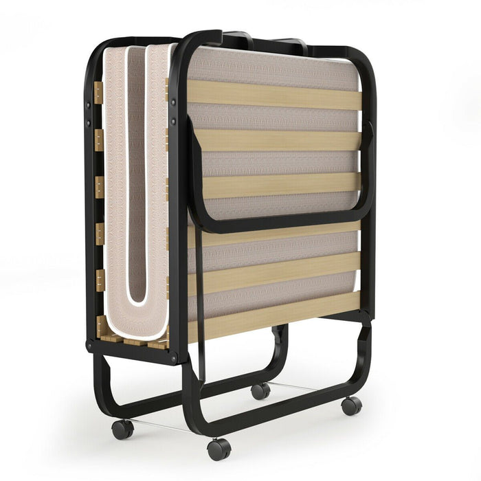 Premium Folding Bed w/Memory Foam Mattress Rollaway Metal Bed Sleeper