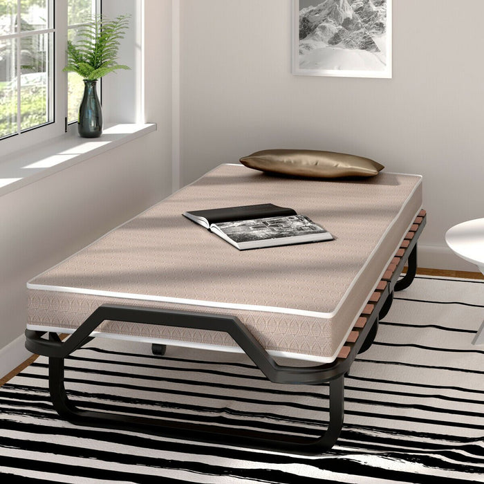 Premium Folding Bed w/Memory Foam Mattress Rollaway Metal Bed Sleeper