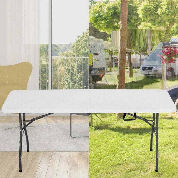 Premium Folding Camping Table 6 Foot White Table