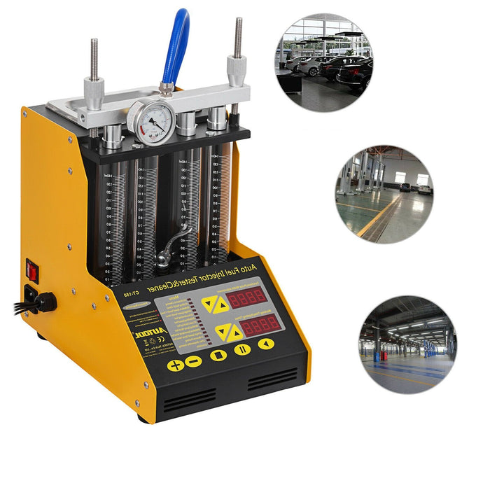 Premium Fuel Injector Cleaner Ultrasonic Cleaning Machine Tester 4 Cylinder