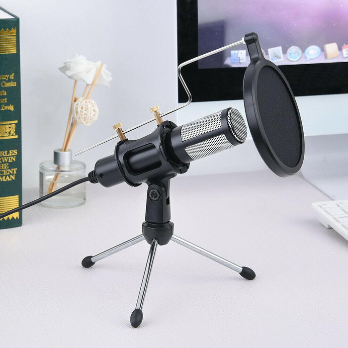 Premium Gaming Microphone Compact PC Streaming USB with Stand