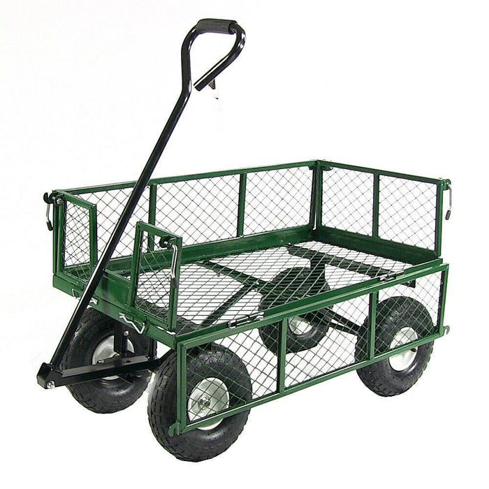 Premium Garden Yard Steel Utility Lawn Cart Green 400lb