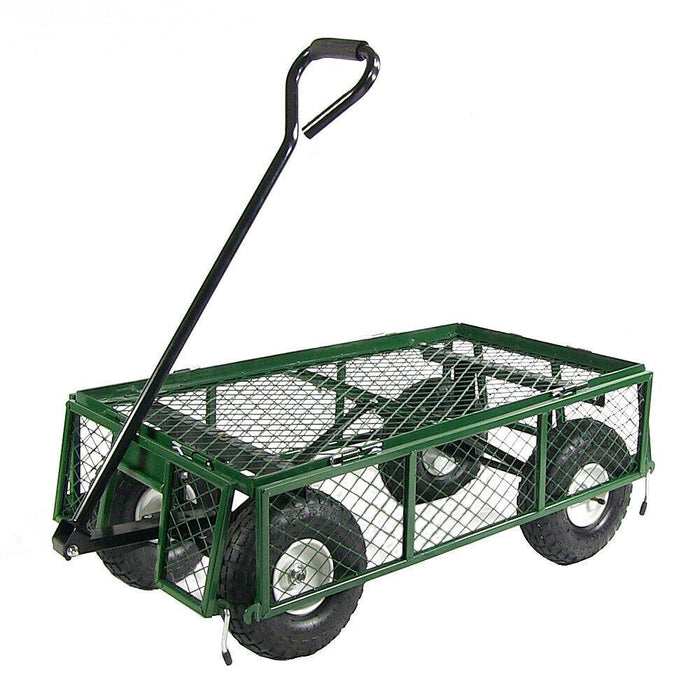 Premium Garden Yard Steel Utility Lawn Cart Green 400lb