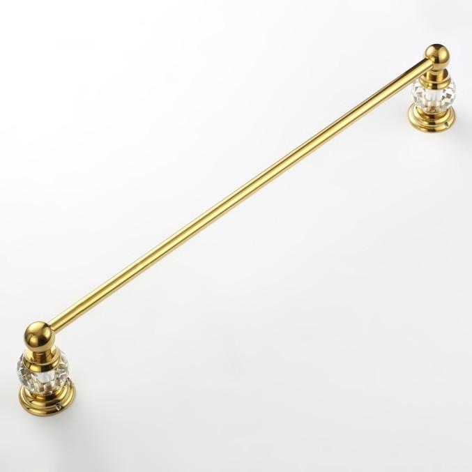 Premium Gold Single Towel Bar Modern Homary Bathroom Rack Holder