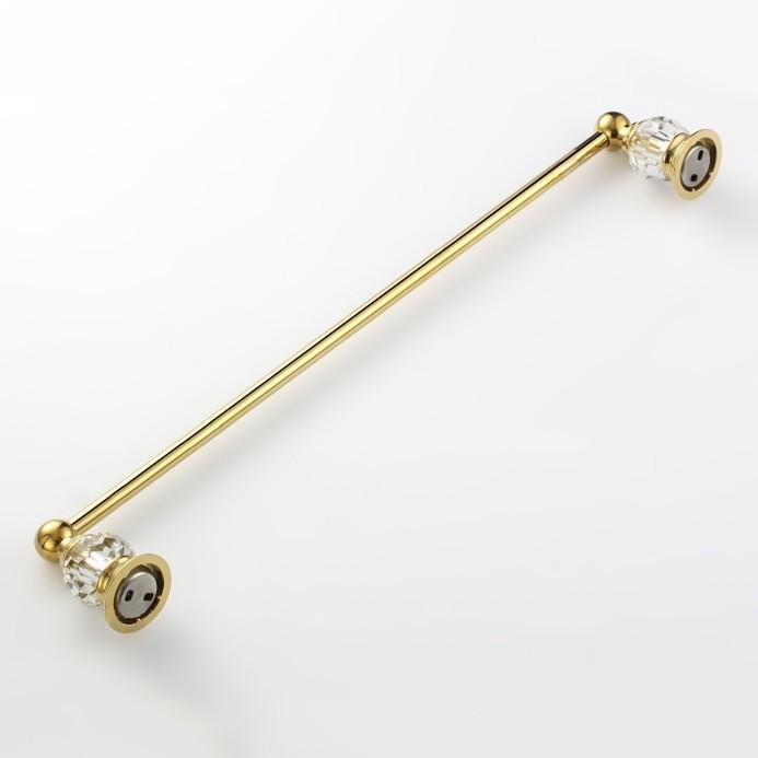 Premium Gold Single Towel Bar Modern Homary Bathroom Rack Holder