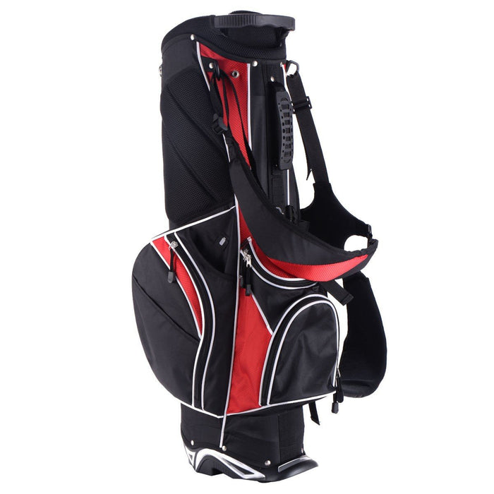 Premium Golf Stand Cart Bag with 6-Way Divider Carry Pockets