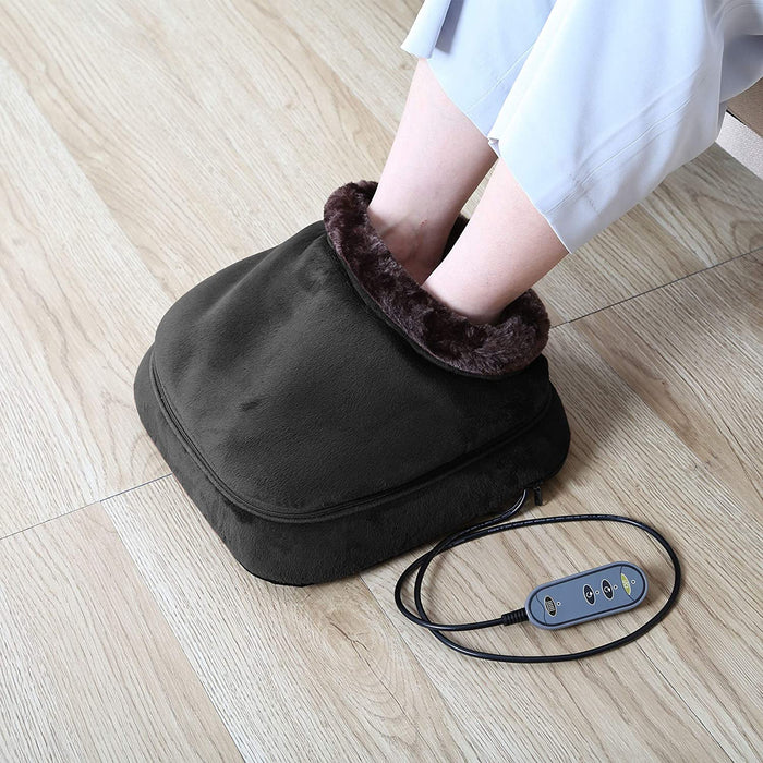 Premium Heat Foot and Leg Massager Shiatsu Deep Air Kneading Therapy Foot Leg Massager
