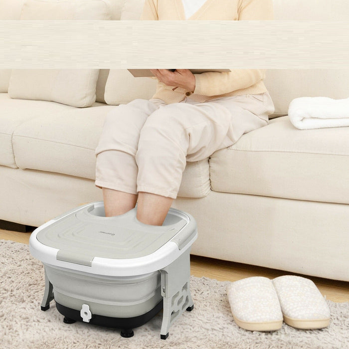 Premium Heated Foldable Foot Spa Bath Motorized Massager