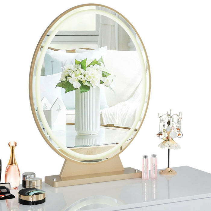 Premium Hollywood Vanity Lighted Makeup Mirror 4 Color Dimming