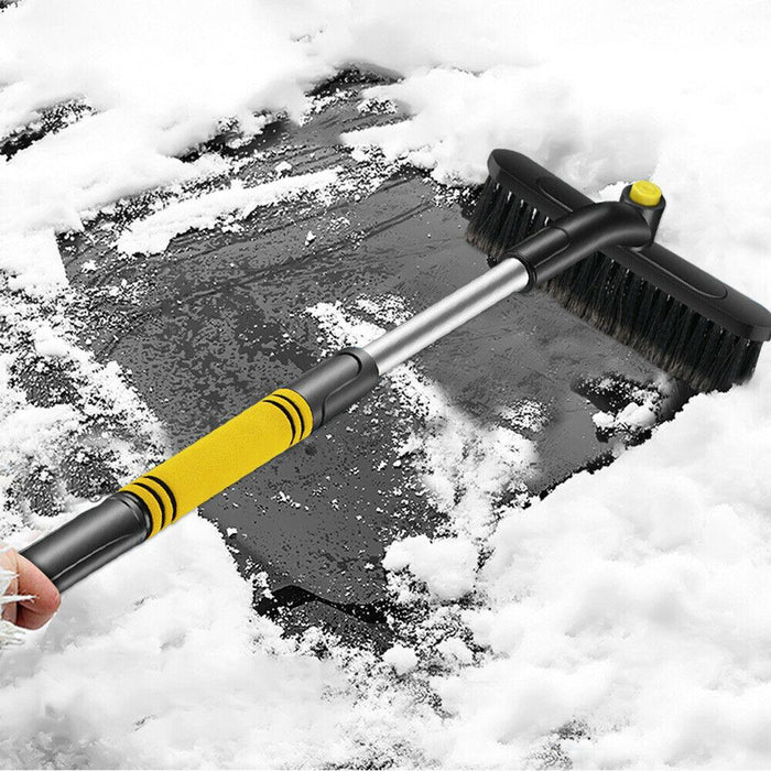 Premium Ice Scraper with Brush for Car Roof Windshield Frost Broom 32in