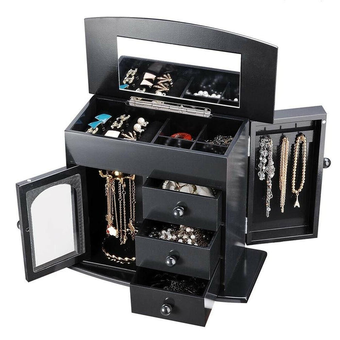 Premium Jewelry Storage Mirror Cabinet Organizer Box