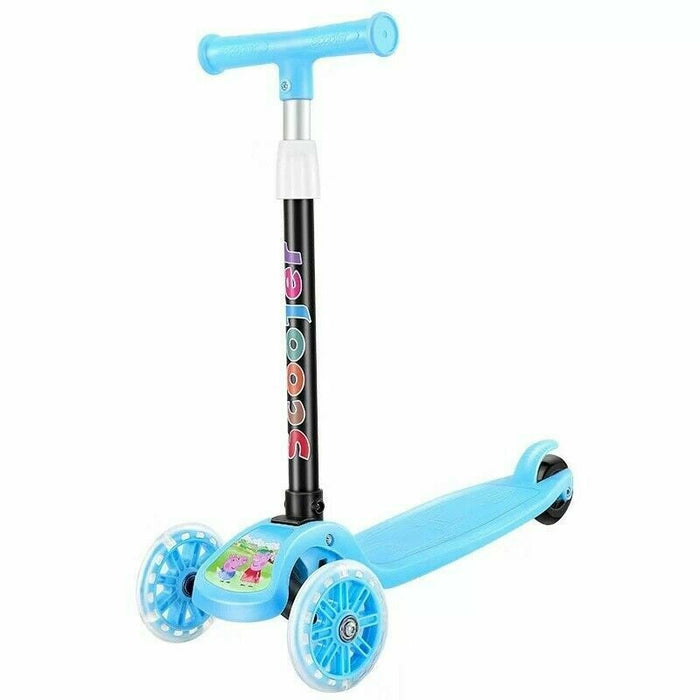 Premium Kids Baby Kick Toy Scooter Adjustable LED 3 Wheel