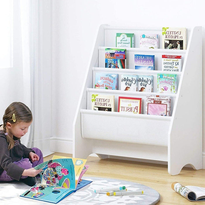 Premium Kids Bookshelf Nursery Baby Room Bookcase Organizer