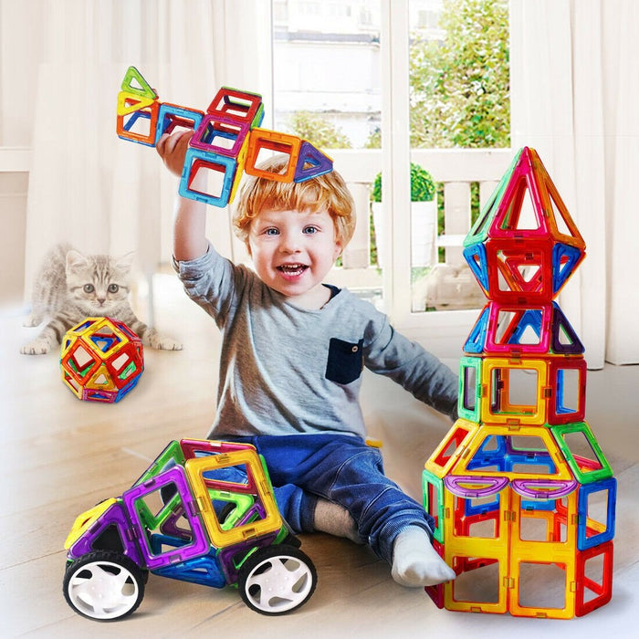 Premium Kids Magnetic Tiles Building Blocks 102 Piece