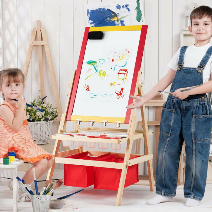 Premium Kids Wooden Art Easel Painting for Children 3 in 1