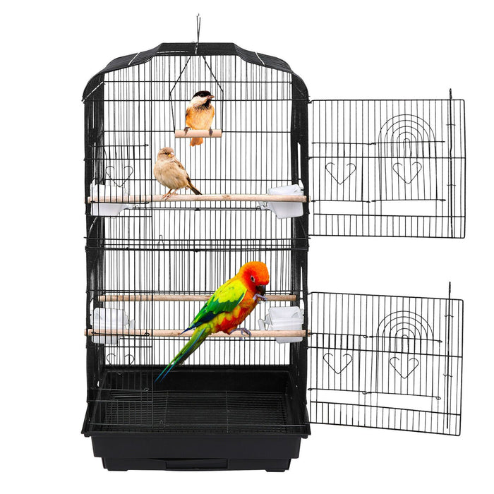 Premium Large Bird Cage Parrot House Rolling with Stand 59"