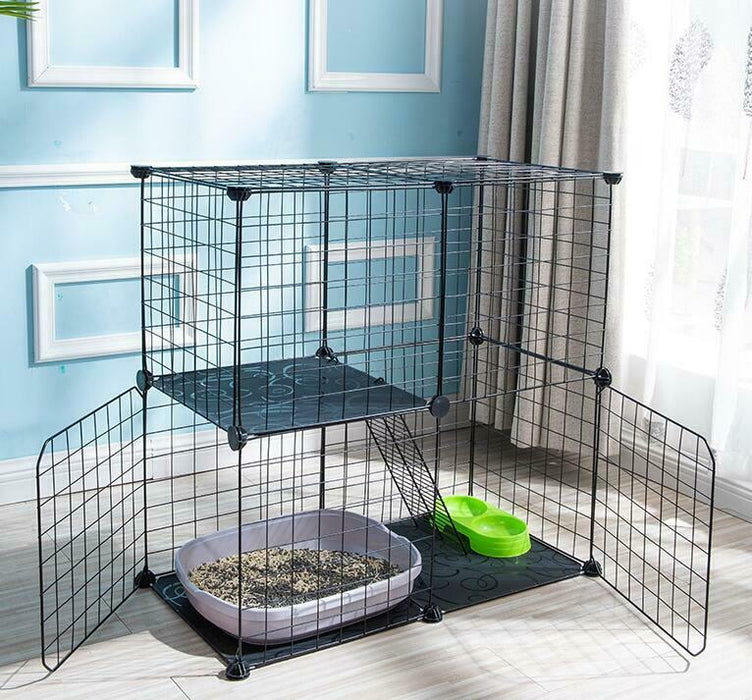 Premium Large Folding Collapsible Pet Cat Wire Cage Indoor Outdoor Playpen