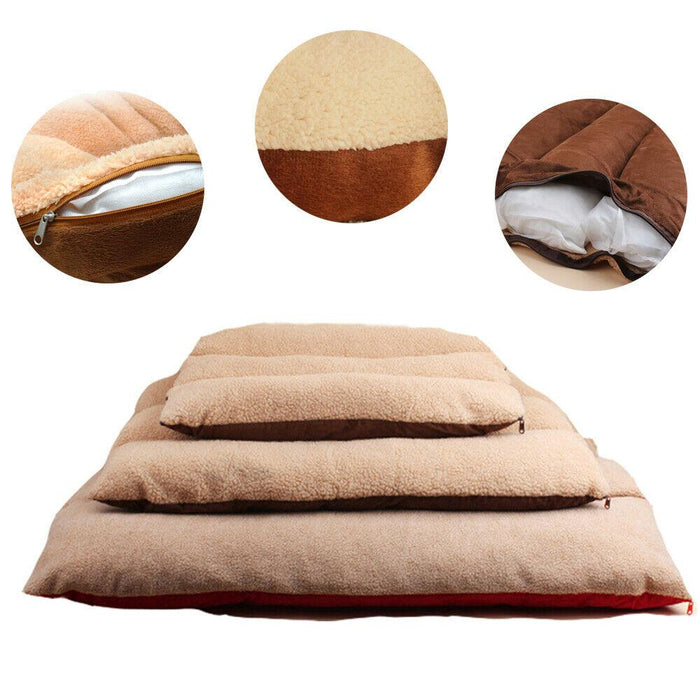 Premium Large Pet Bed Mattress Dog Cushion Pillow Warm Blanket