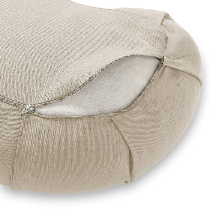 Premium Meditation Cushion Pillow Crescent Organic 17"