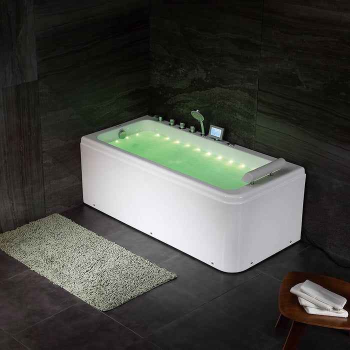 Premium Modern Jetted Bathtub Soaking Deep Large Whirlpool Homary Acrylic 67"
