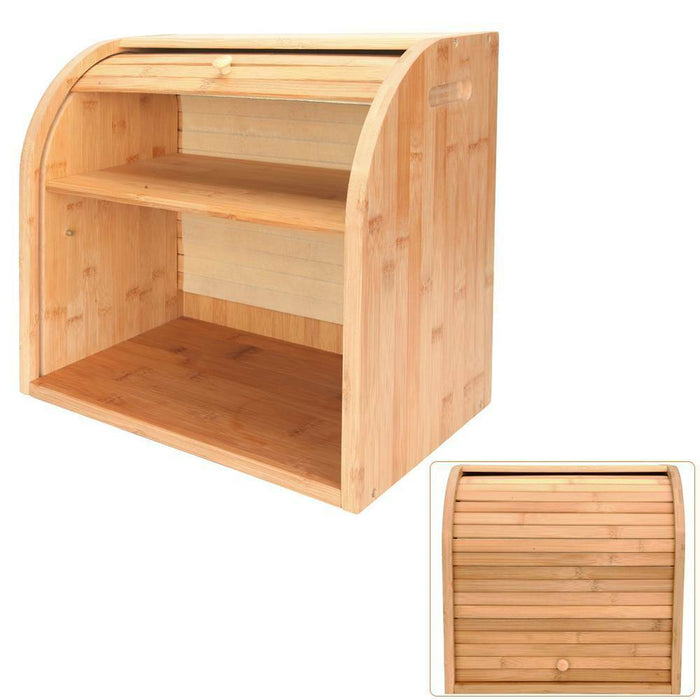 Premium Modern Wooden Large Farmhouse Bread Box