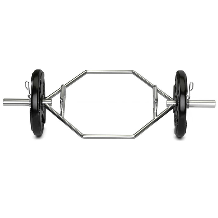 Home Olympic Hexagon Deadlift Trap Bar with Folding Grips Powerlifting 56"