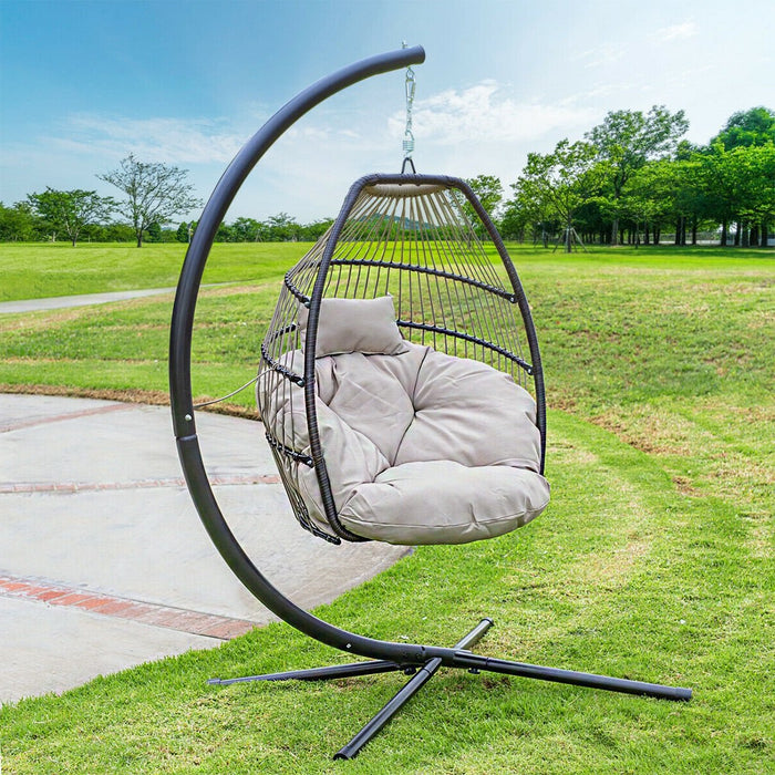 Premium Outdoor Hanging Egg Chair with Stand