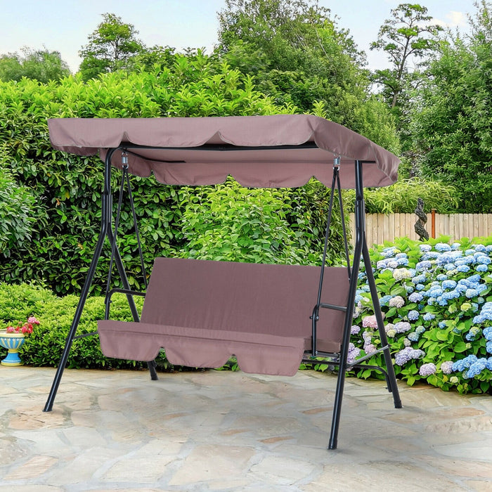 Premium Outdoor Patio Porch Swing With Canopy