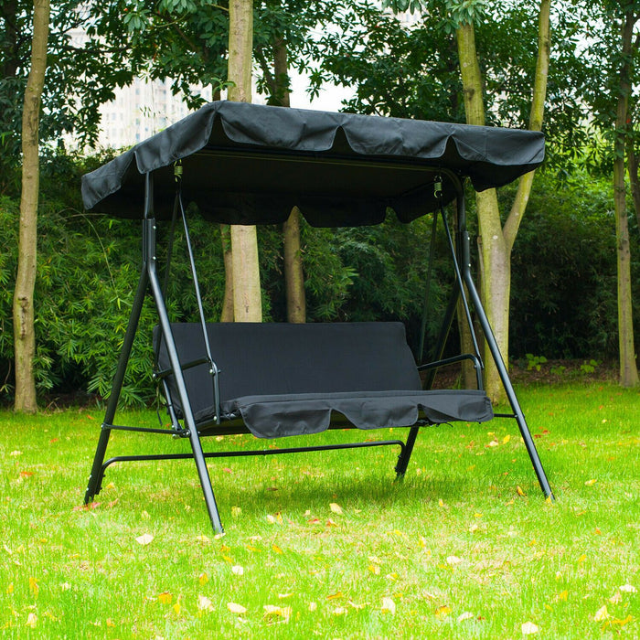 Premium Outdoor Porch Swing Hammock Bench Lounge Chair Steel