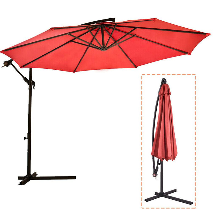 Premium Patio Umbrella Offset Hanging Outdoor Market Umbrella 10"