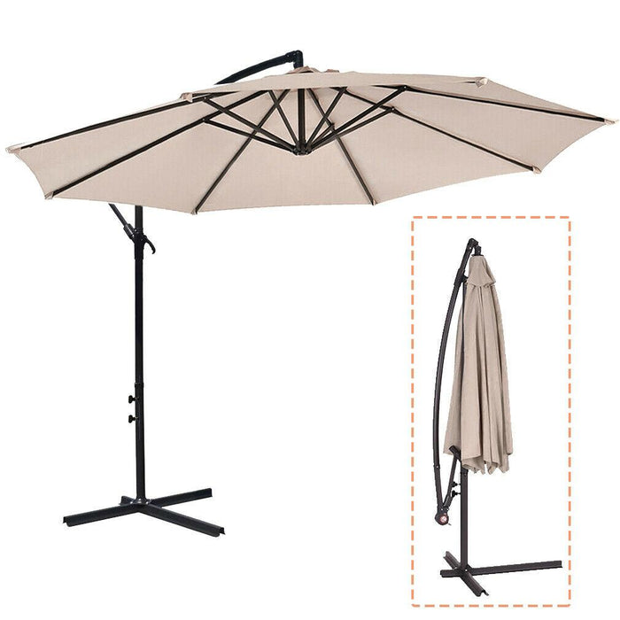 Premium Patio Umbrella Offset Hanging Outdoor Market Umbrella 10"