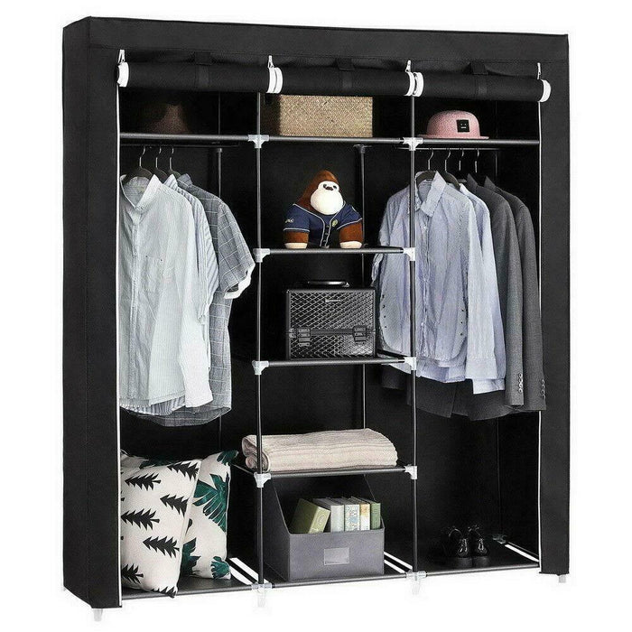 Premium Portable Closet Storage Space Heavy Duty Wardrobe Organizer