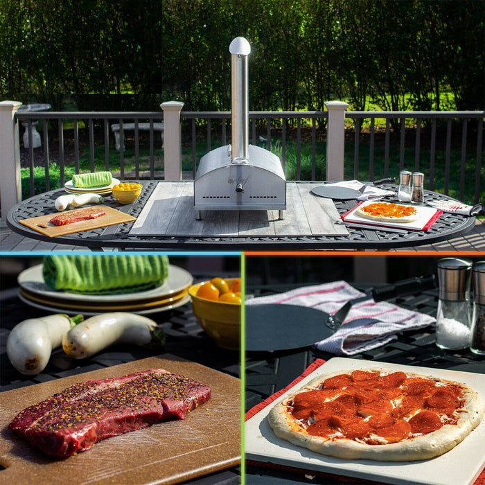 Premium Portable Outdoor Pizza Oven 2-in-1 Pizza & Grill for Backyard