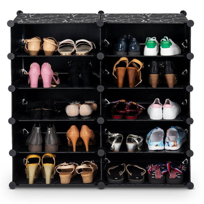 Premium Portable Shoe Storage Rack Organizer 12 Cubes