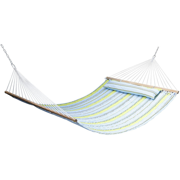 Premium Quilted Double Hammock with Detachable Pillow