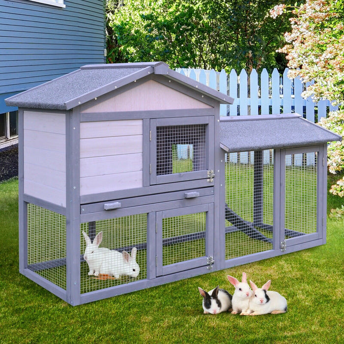 Premium Rabbit Hutch Indoor Outdoor Bunny Cage House