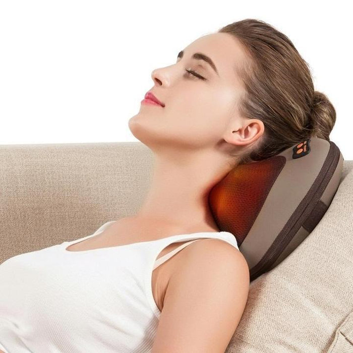 Premium Shiatsu Shoulder Neck and Back Massager Pillow with Heat Deep Kneading Cushion