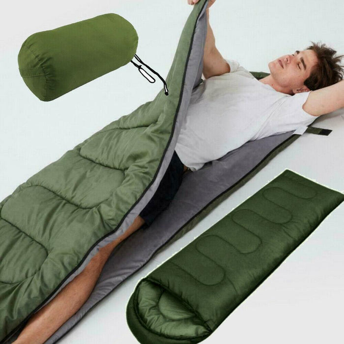 Premium Sleeping Bag Camping Cold Weather Travel Hiking Compact Waterproof